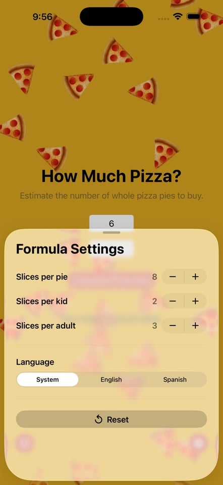 How Much Pizza? iPhone screenshot 6