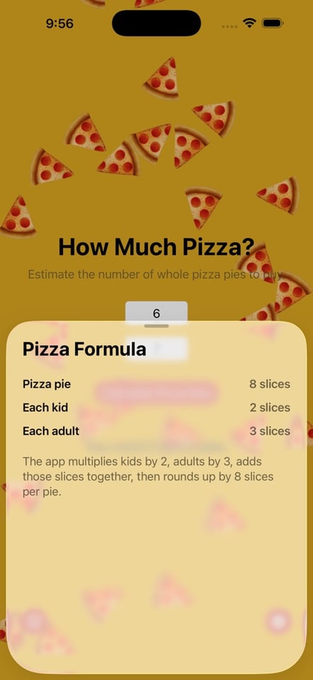 How Much Pizza? iPhone screenshot 7