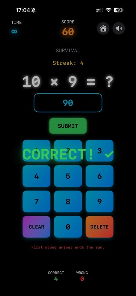 Multiply Battle - X Learn iPhone screenshot 2